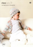 Knitting Pattern - Rico 694 - Baby Dream DK - Cardigan and Hat